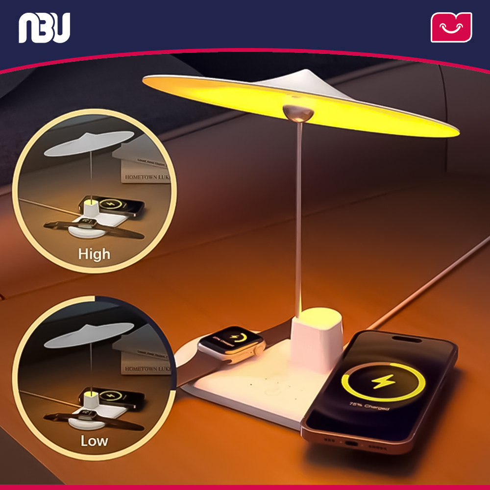 شارژر بی سیم سه کاره 20 وات تایمردار و دارای نورپردازی بودی مدل WL4800