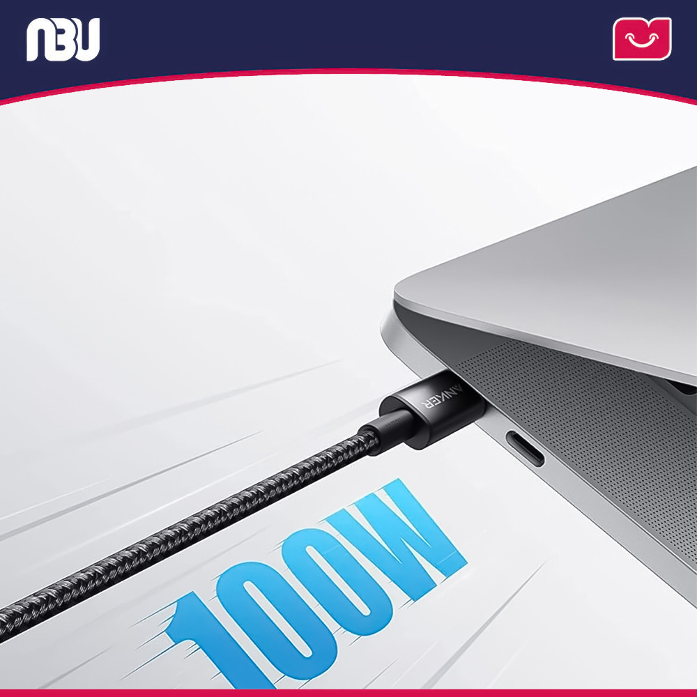 کابل تبدیل USB-C به USB-C انکر مدل 333 A8757 به طول 6ft