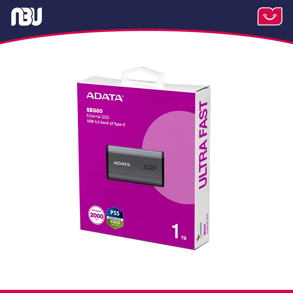 هارد اکسترنال اس اس دی  ای دیتا  ظرفیت 1 ترابایت مدل SSD SE880