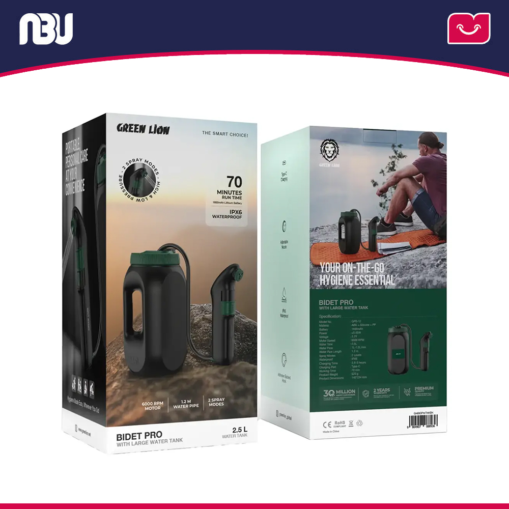 خودشور،دوش مسافرتی،گرین لاین مدل Bidet Pro with Large Water Tank
