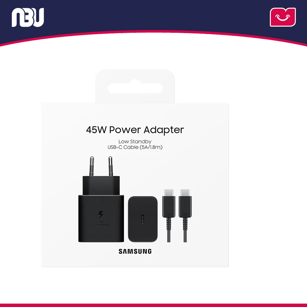 شارژر دیواری سامسونگ 45وات  2پین به همراه کابل 1.8 متری مدل EP-T4511 Low Standby